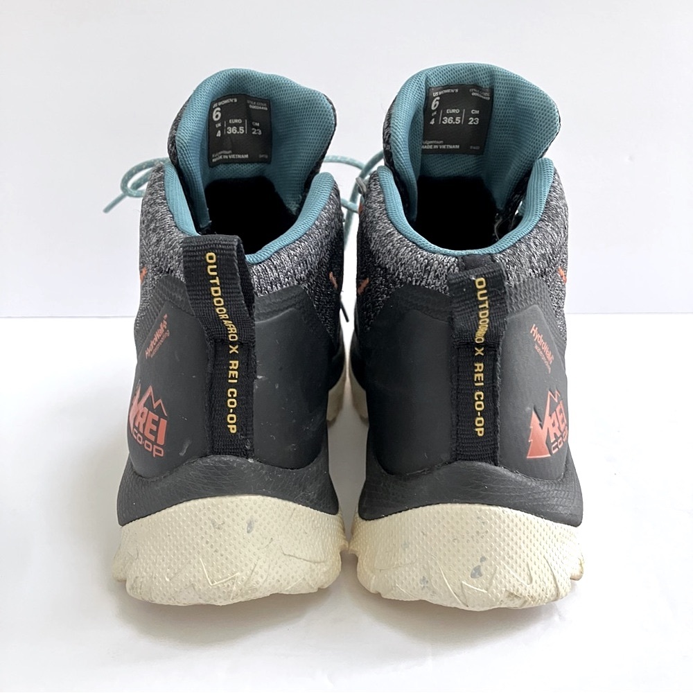 REI Co-op + Outdoor Afro Flash Hiking Boots Women's Size 6 Waterproof Gray Blue - Picture 4 of 9